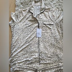 Knix pajamas Cropped Modal Sleep sleep set polka dot soft cozy summer sz Large